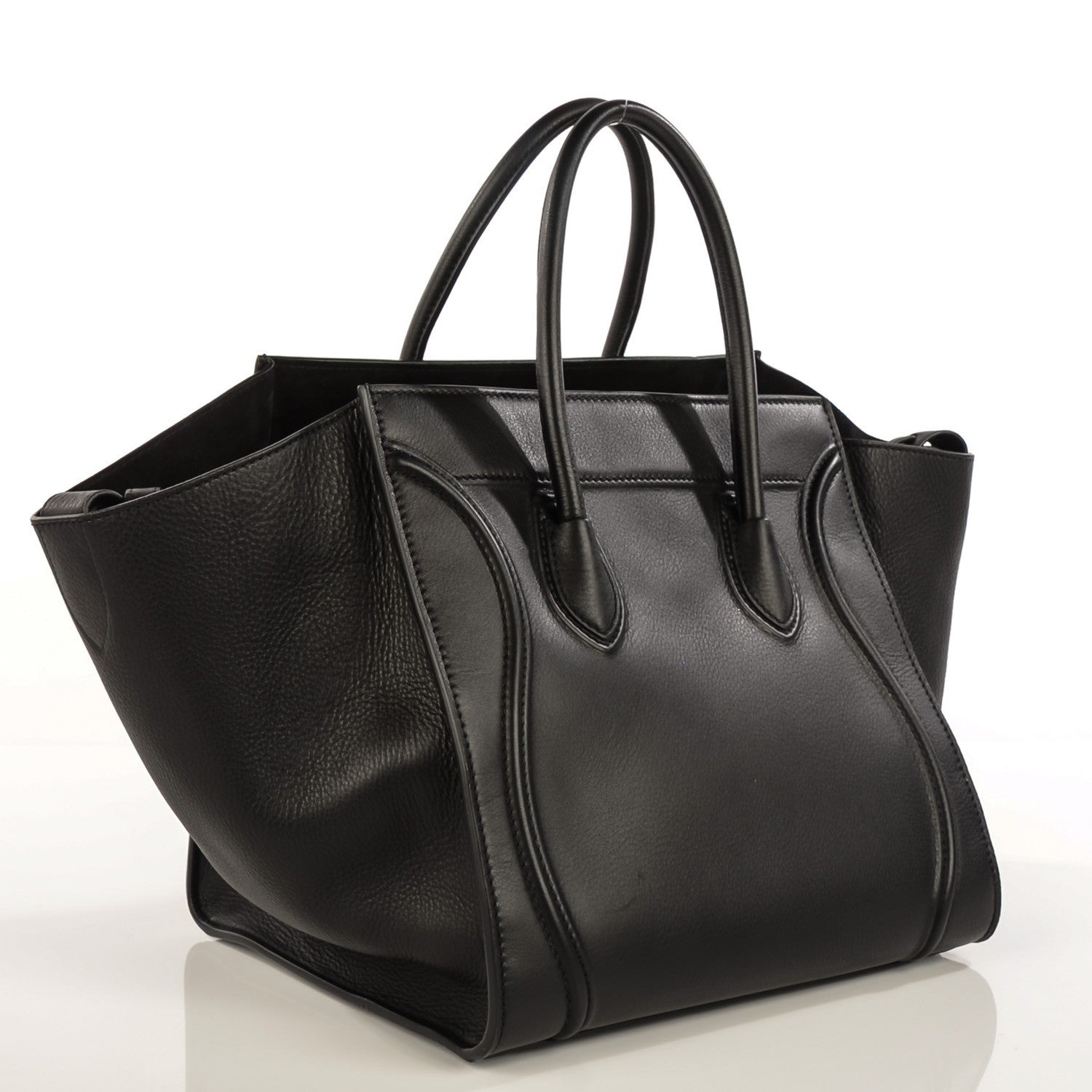 Celine Supple Calfskin Medium Phantom Luggage Black 4 of 8