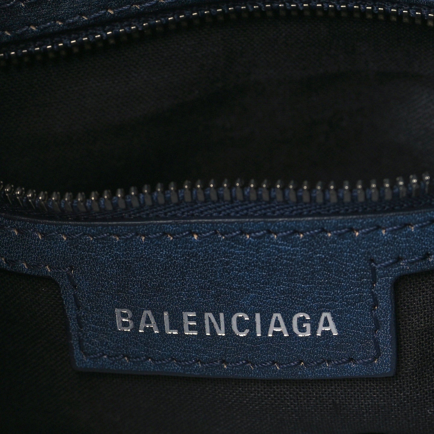 Used Calfskin Small Le Cagole Shoulder Bag Navy