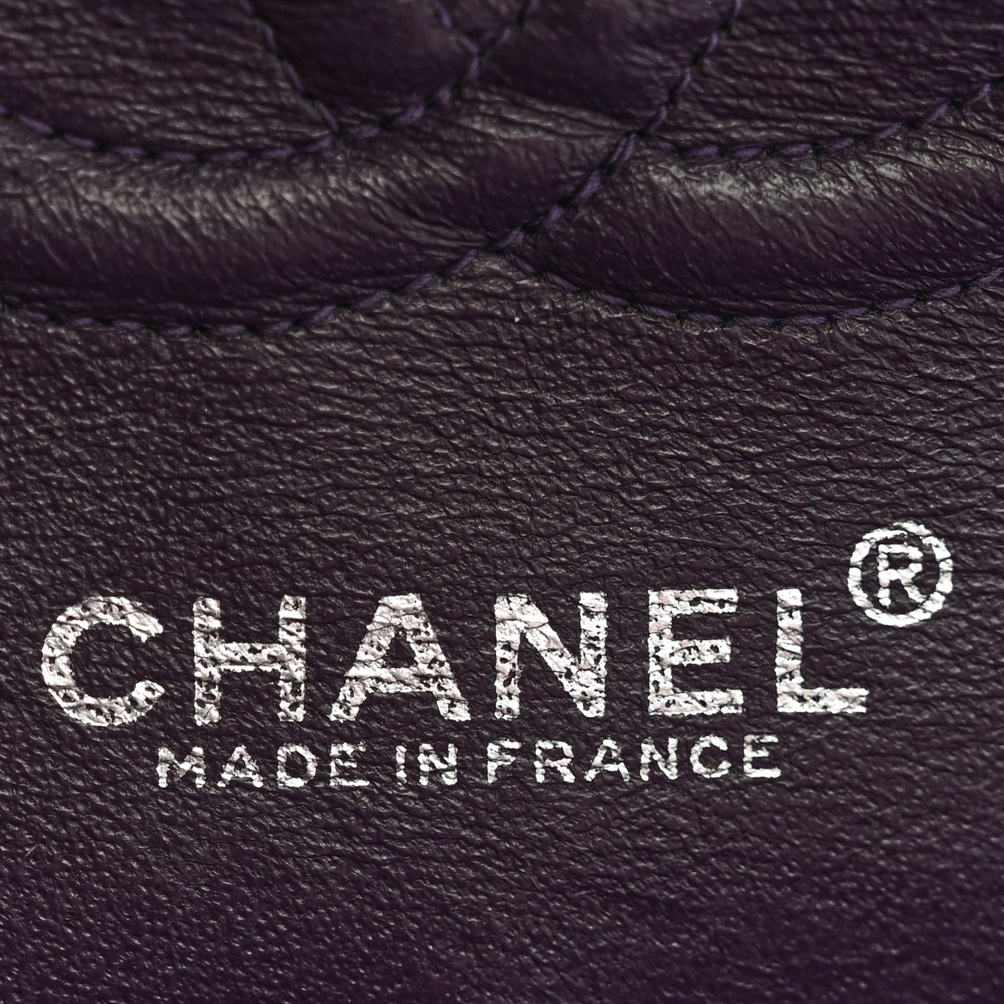 Caviar Quilted Small Double Flap Dark Purple