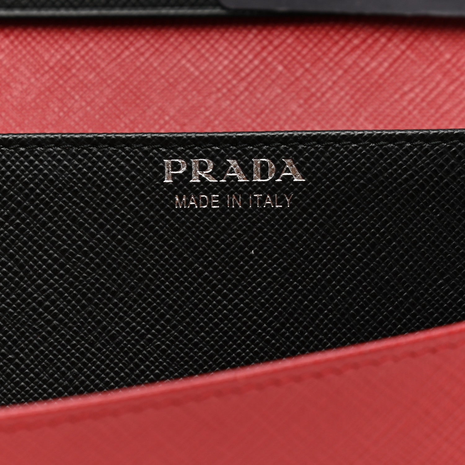 Prada Saffiano Metal Flap Wallet Black Fuoco 6 of 7