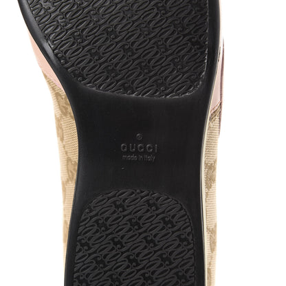 Gucci Monogram Nappa Interlocking G Sneakers 37 New Sand Rose Dragea 8 of 10