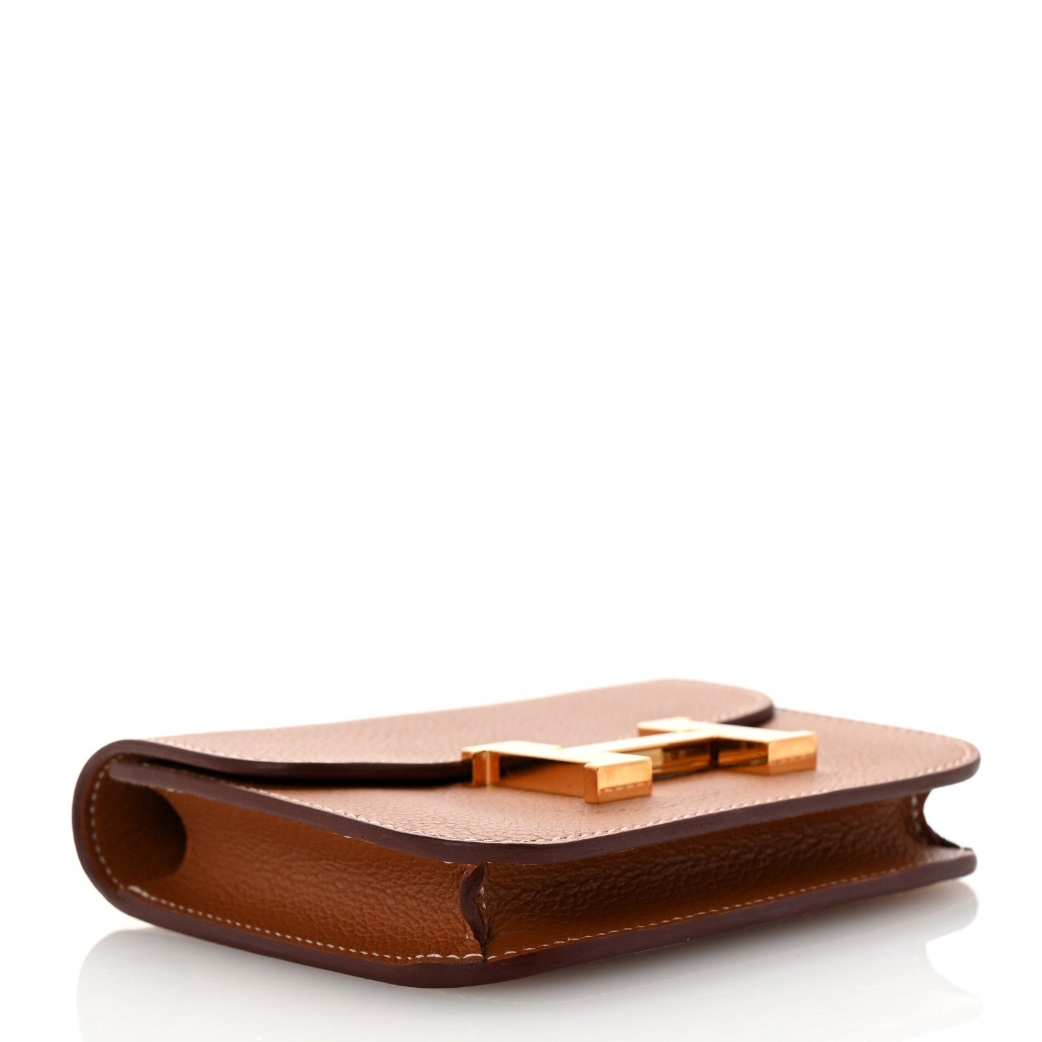 Hermes Evercolor Constance Slim Wallet Gold 5 of 8