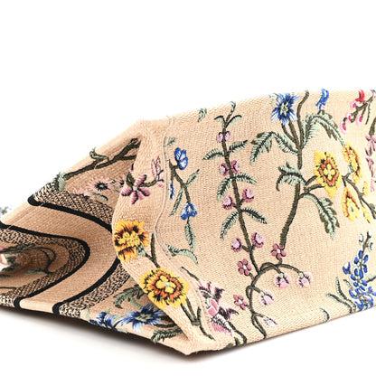 Christian Dior Raffia Embroidered Petites Fleurs Medium Book Tote Natural 9 of 13