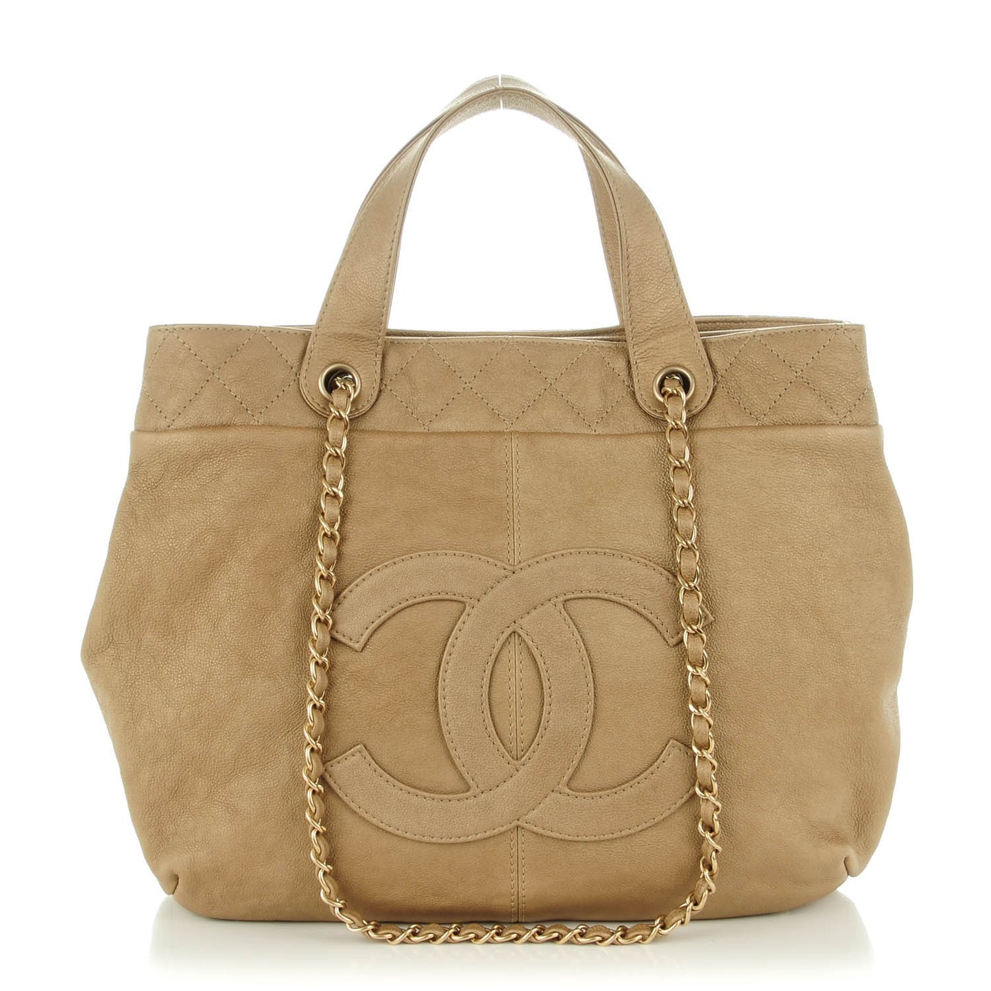 Calfskin Large Trianon Tote Gold