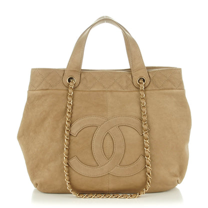 Chanel Calfskin Large Trianon Tote Gold 1 of 7