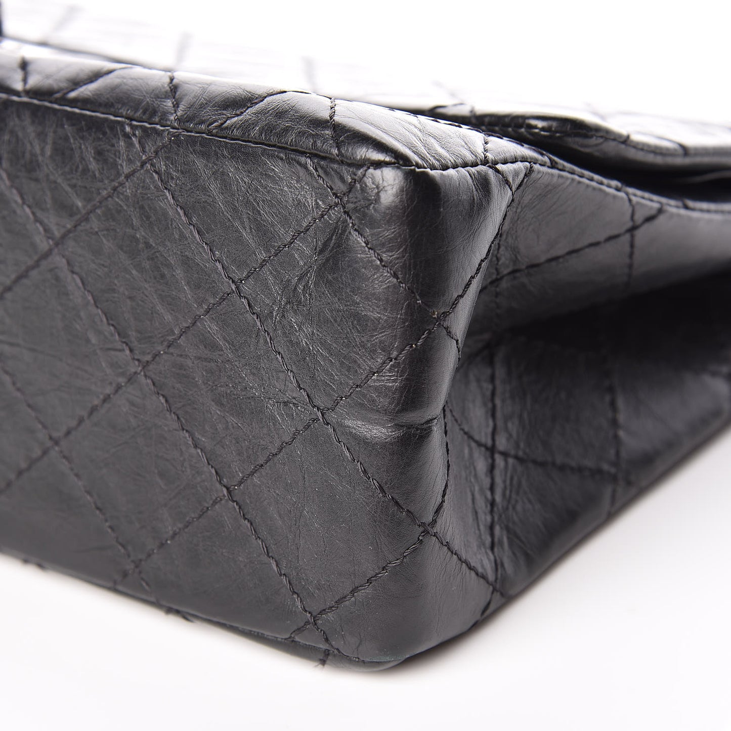 Aged Calfskin Quilted 2.55 Reissue 226 Flap Black