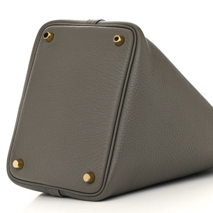 Hermes Taurillon Clemence Picotin Lock 18 PM Gris Meyer 9 of 10