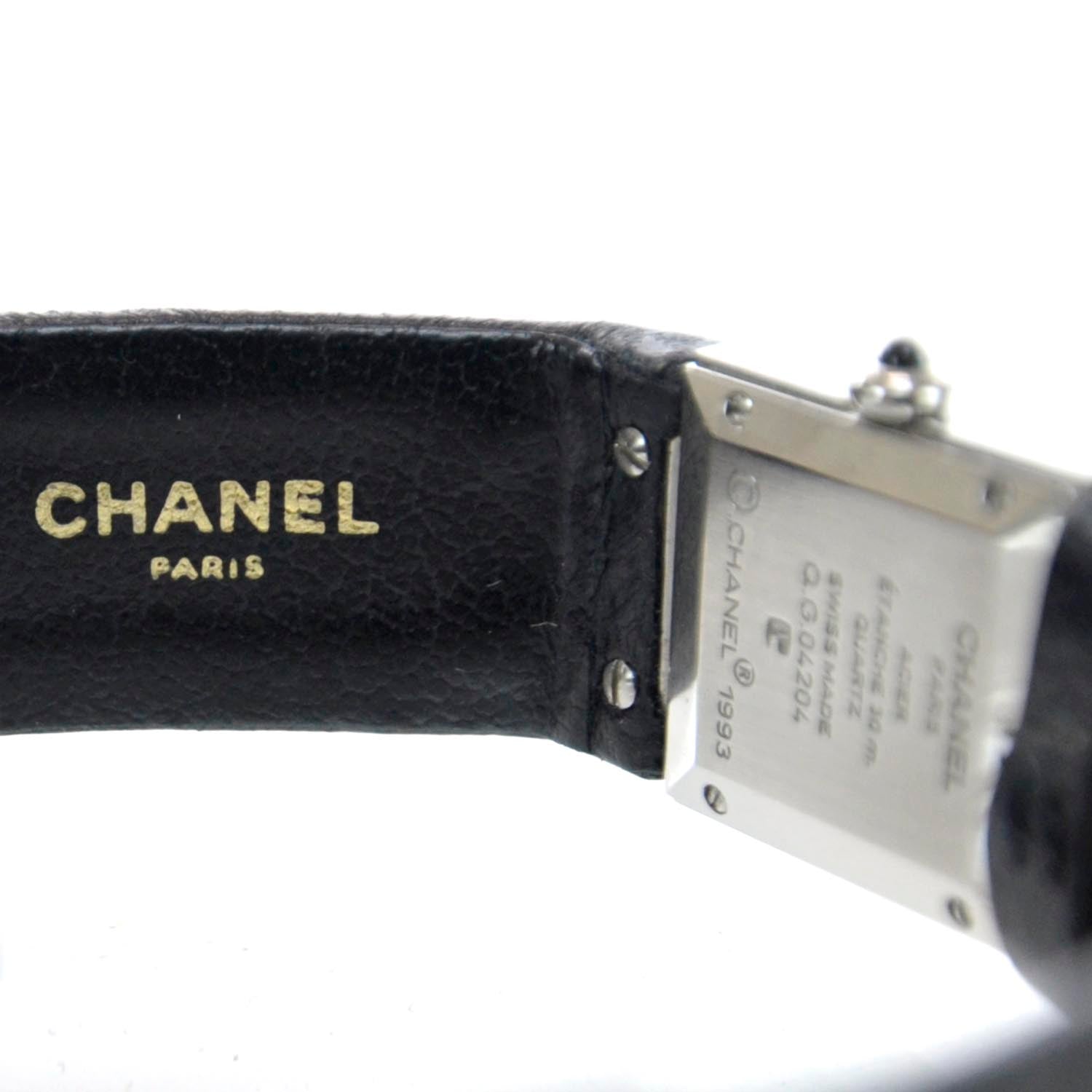 Chanel Stainless Steel Calfskin 19mm Quilted Matelasse Quartz Watch Black 7 of 10