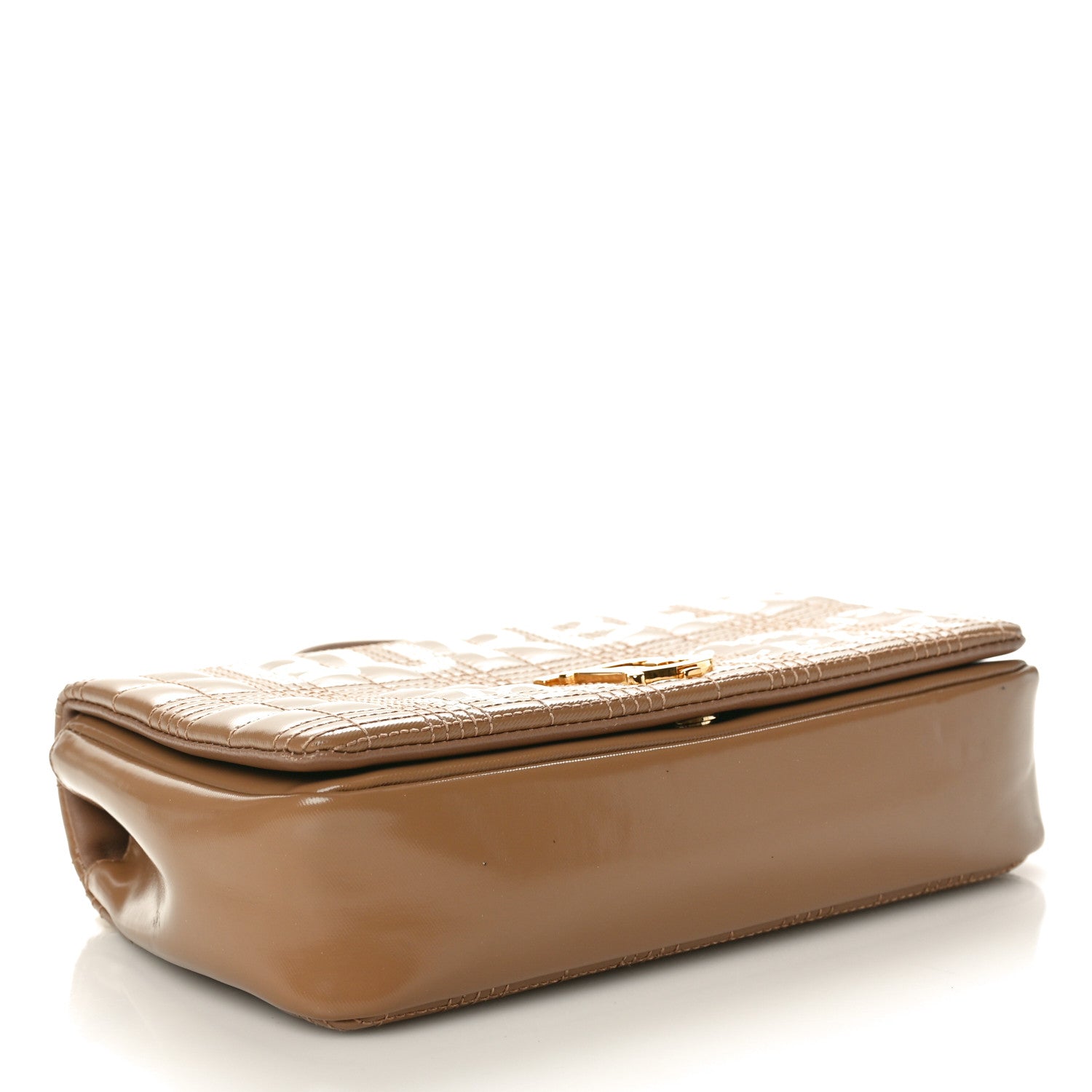 Burberry Patent Quilted Horseferry Print Small Lola Bag Tan 4 of 9