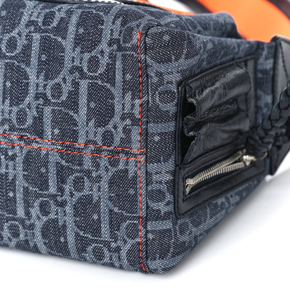 Christian Dior Monogram Flight East West Tote Blue 9 of 10