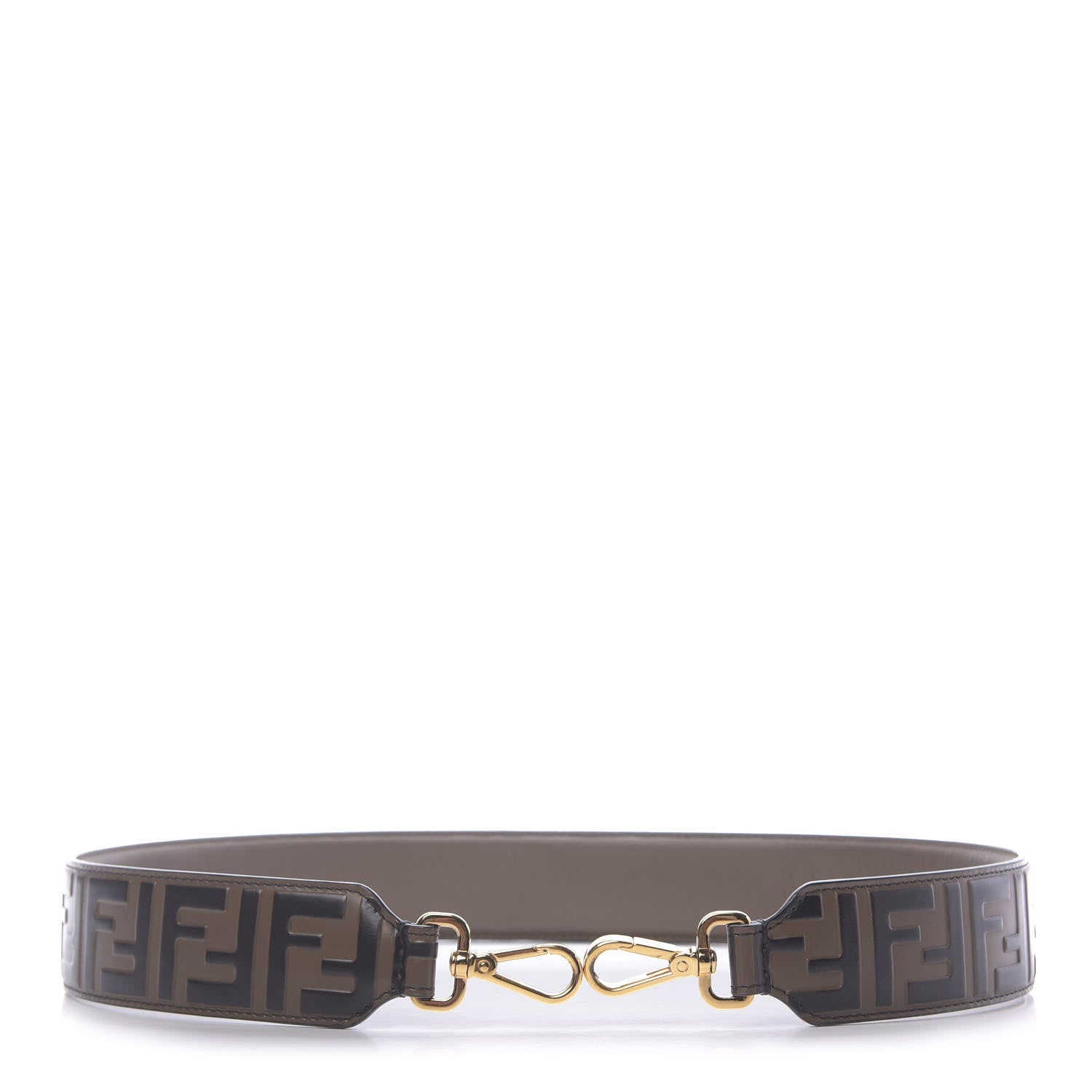 Fendi Vitello Century Bi-Color FF 1974 Embossed Strap You Maya Black 1 of 7