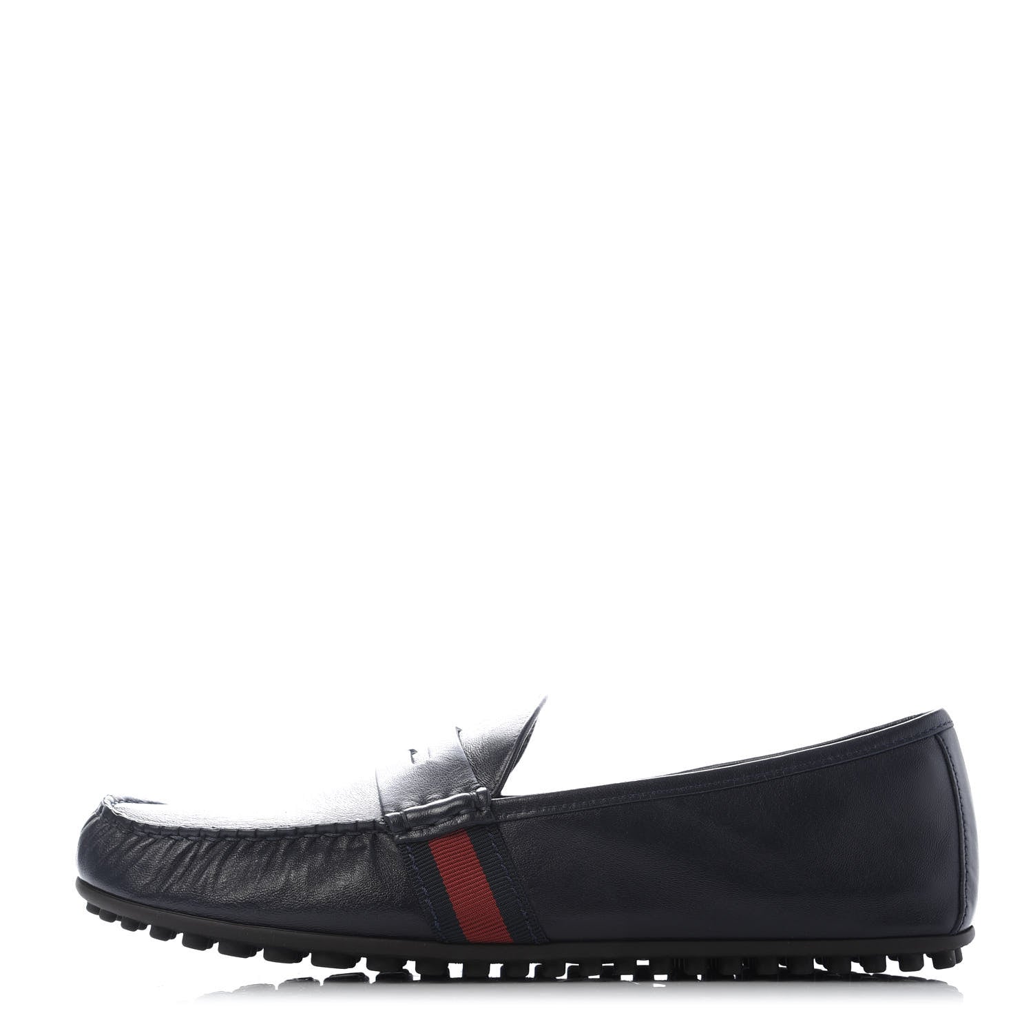 Gucci Nappa Web Mens Kanye Driver Loafers 9.5 Blue 1 of 8
