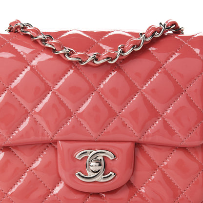 Chanel Patent Quilted Mini Square Flap Pink 11 of 11