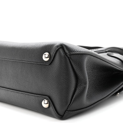 Burberry Derby Calfskin House Check Small Banner Tote Black 10 of 10