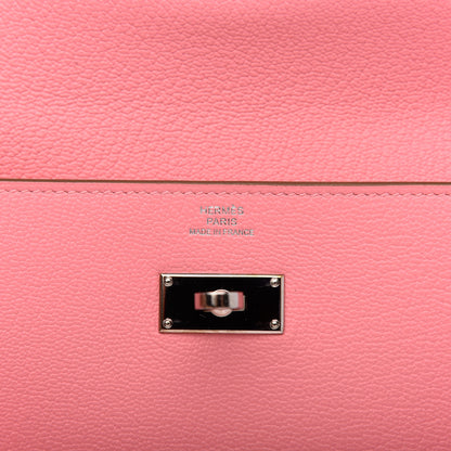 Hermes Chevre Mysore Kelly Longue Wallet Rose Confetti 6 of 8