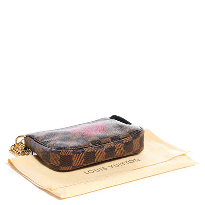 Louis Vuitton Damier Ebene Complice Trunks and Bags Mini Pochette Accessories Red 4 of 7