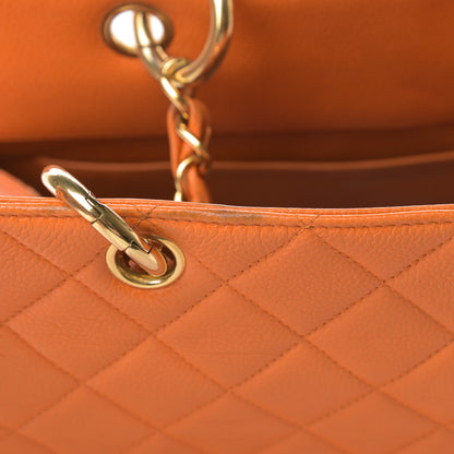 Chanel Caviar Quilted Grand Shopping Tote GST Orange 19 of 19