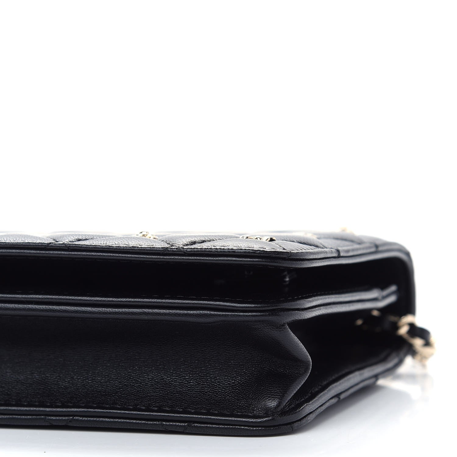 Chanel Lambskin Quilted All About Chanel Wallet On Chain WOC Black 10 of 10