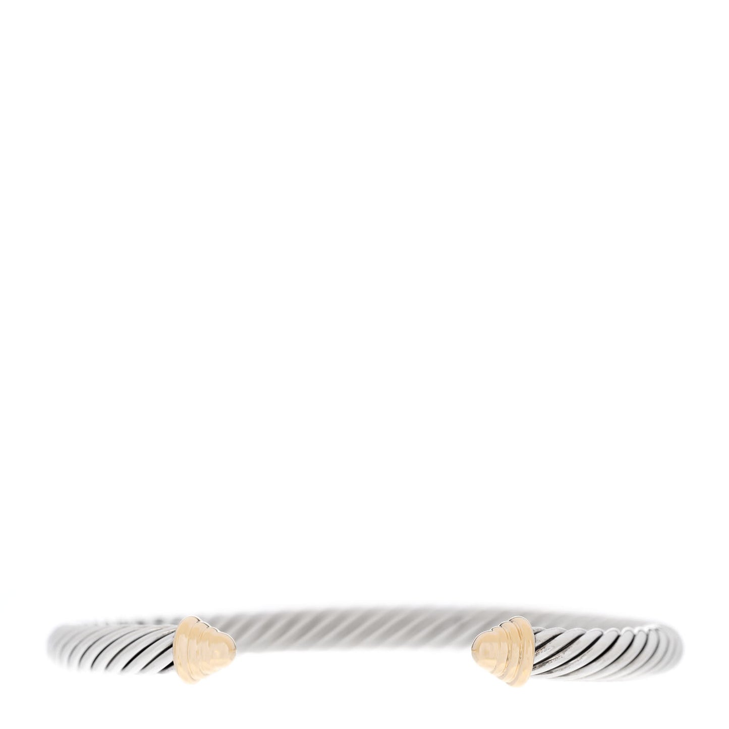 Sterling Silver 14K Yellow Gold 5mm Cable Classics Bracelet