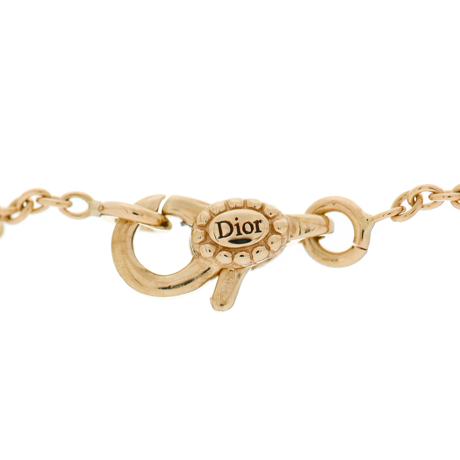 Christian Dior 18K Yellow Gold Diamond Mother of Pearl Rose Des Vents Bracelet 3 of 6