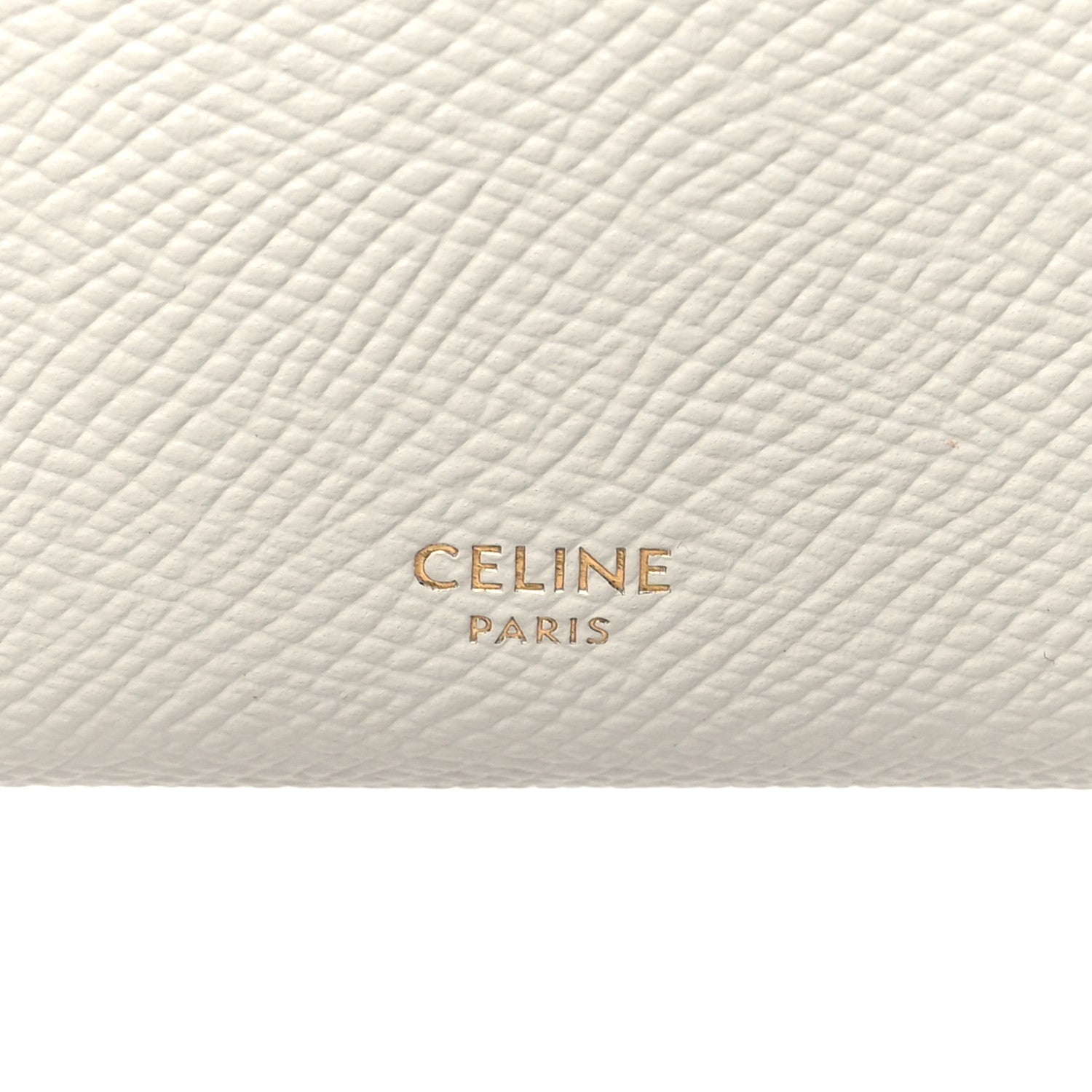 Celine Grained Calfskin Medium Multifunction Strap Wallet White Ocre 6 of 9