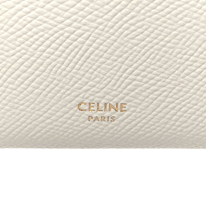 Celine Grained Calfskin Medium Multifunction Strap Wallet White Ocre 6 of 9