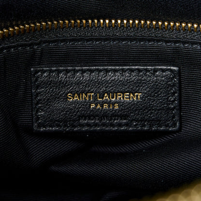 Saint Laurent Suede Y Quilted Monogram Medium Loulou Chain Satchel Vert Opaline 8 of 16