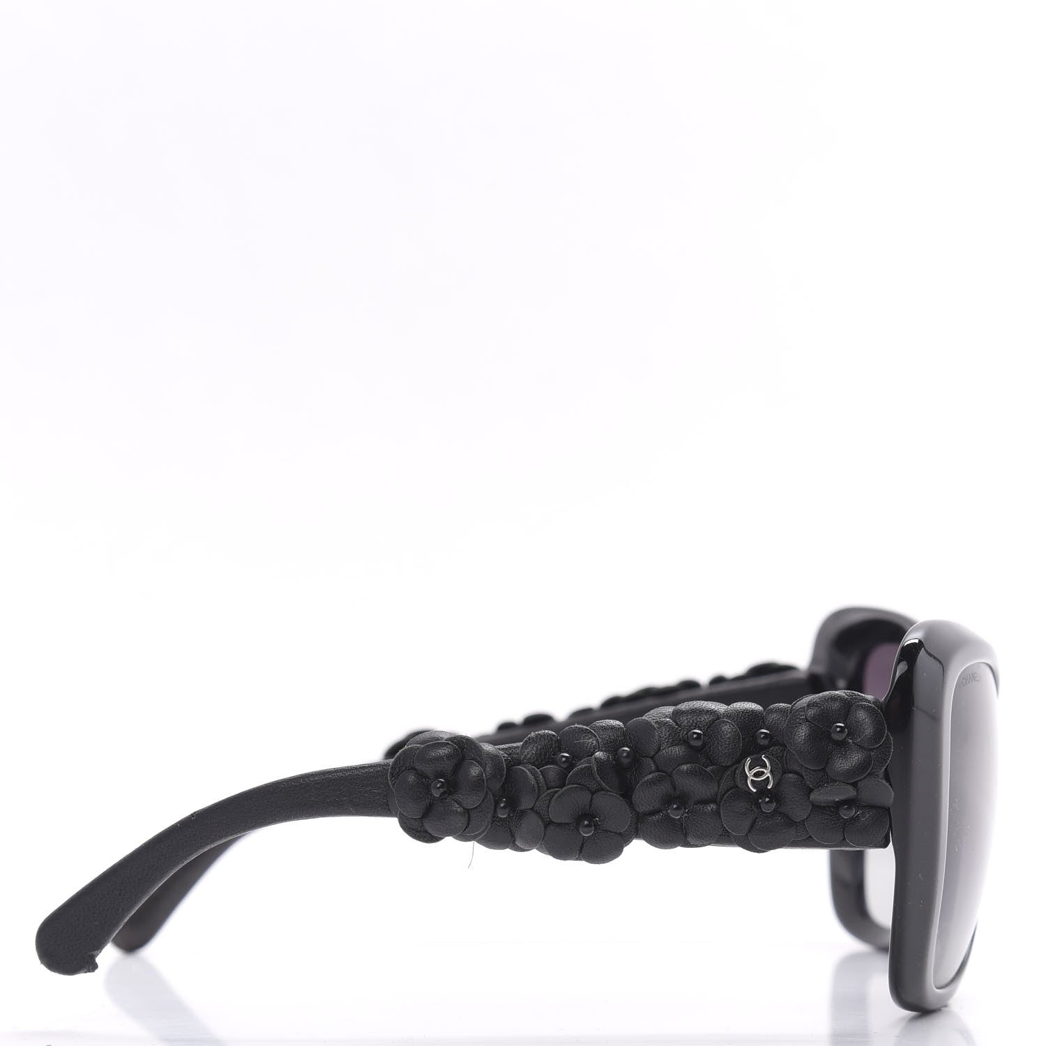 Chanel Lambskin Camellia CC Sunglasses 5317-Q Black 3 of 7