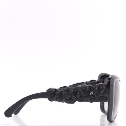 Chanel Lambskin Camellia CC Sunglasses 5317-Q Black 3 of 7