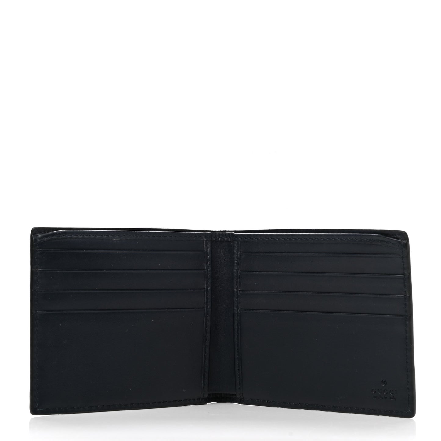 Guccissima Signature Web New Web Bi-Fold Wallet Blue