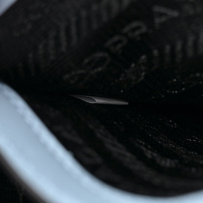 Prada Saffiano Cuir Triangle Embleme Flap Shoulder Bag Celeste 7 of 10