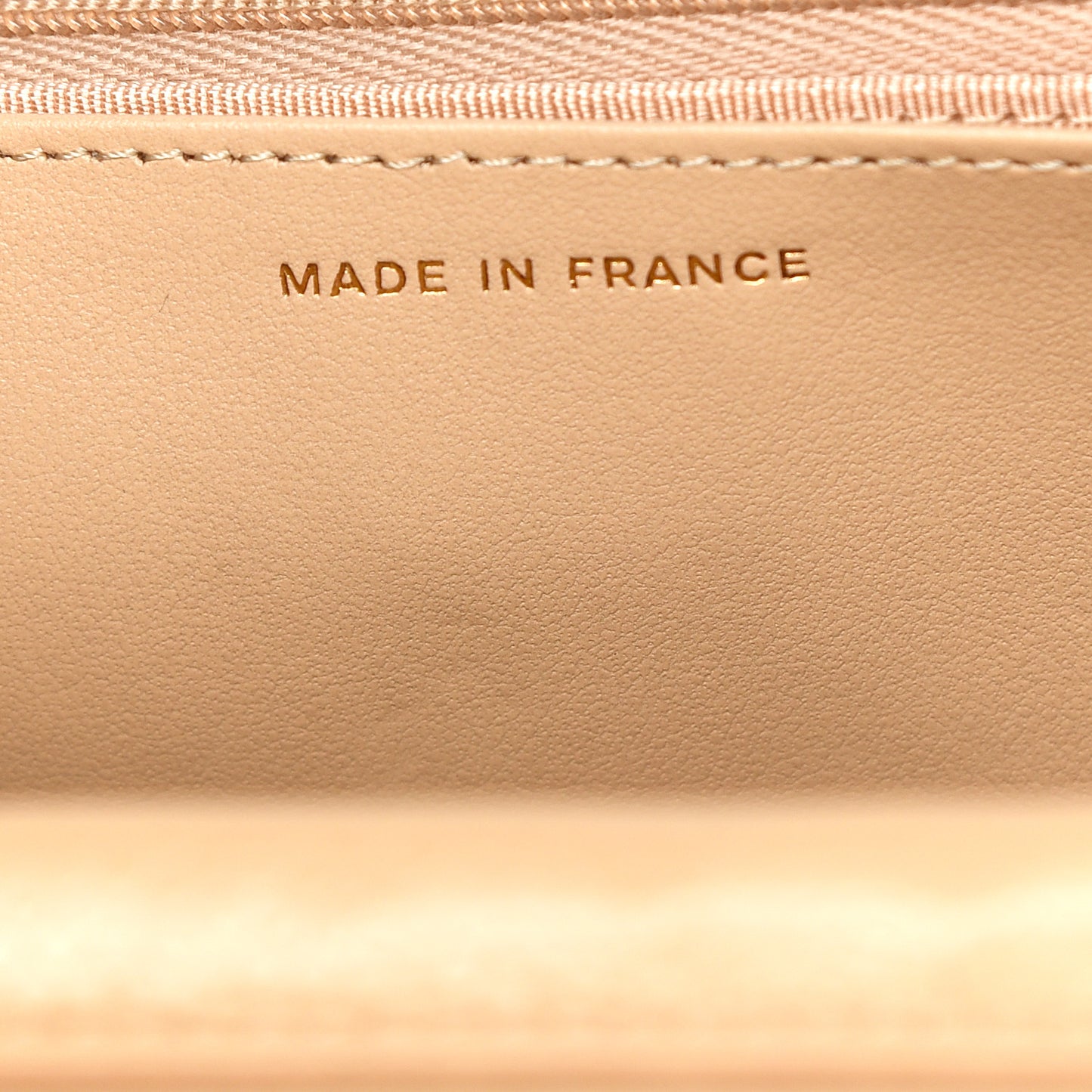Caviar Quilted Wallet On Chain WOC Beige