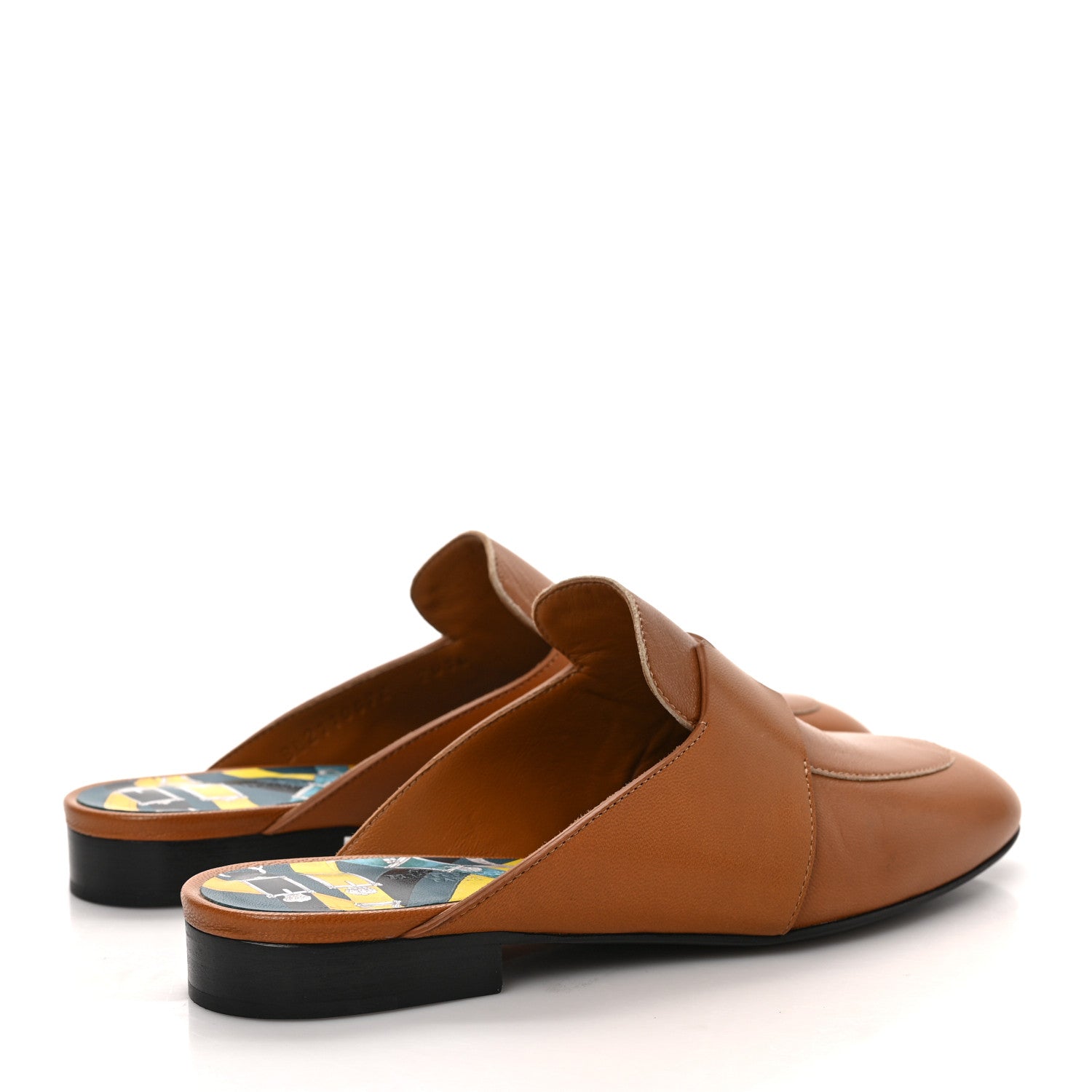 Hermes Goatskin Womens Catena Mules 35 Beige Dore 4 of 9