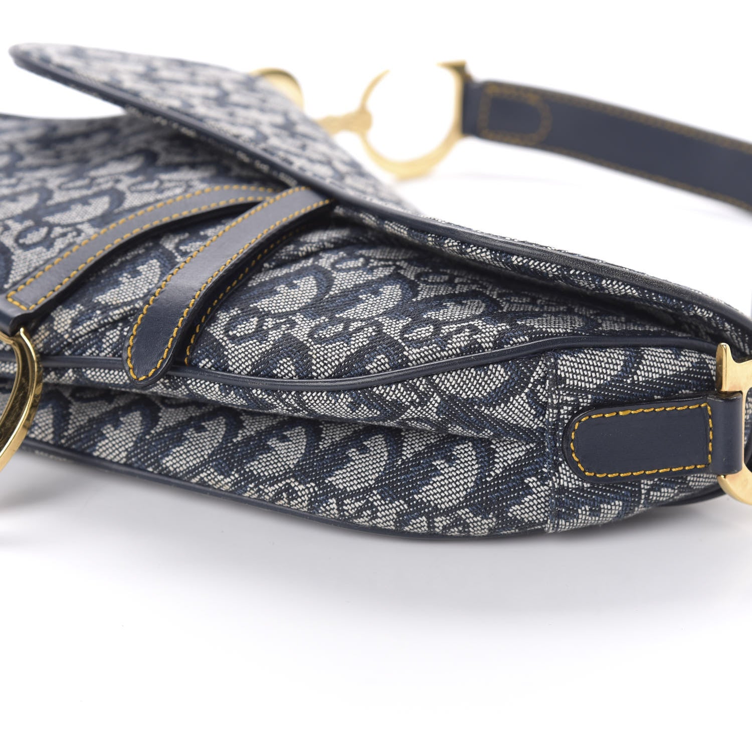 Christian Dior Monogram Saddle Bag Blue 7 of 10