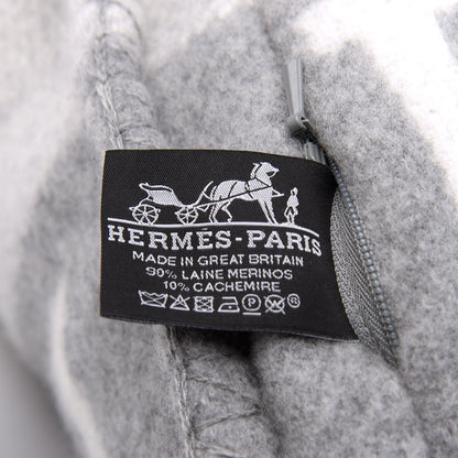 Hermes Wool Cashmere Avalon III Pillow PM Ecru Gris Clair 3 of 3
