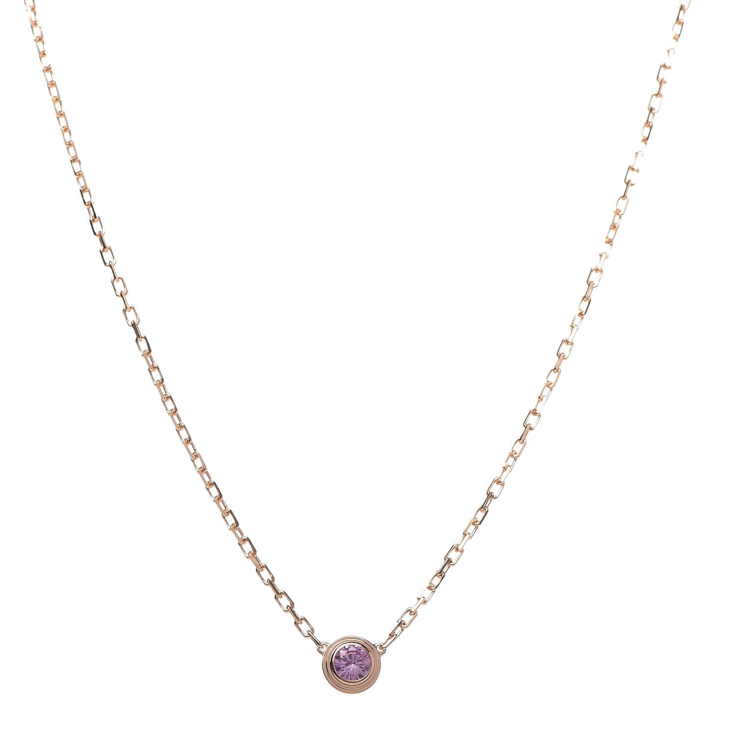 Cartier 18K Pink Gold Pink Sapphire D'Amour Pendant Necklace 1 of 6