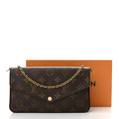 Louis Vuitton Monogram Pochette Felicie Chain Wallet Fuchsia 13 of 13