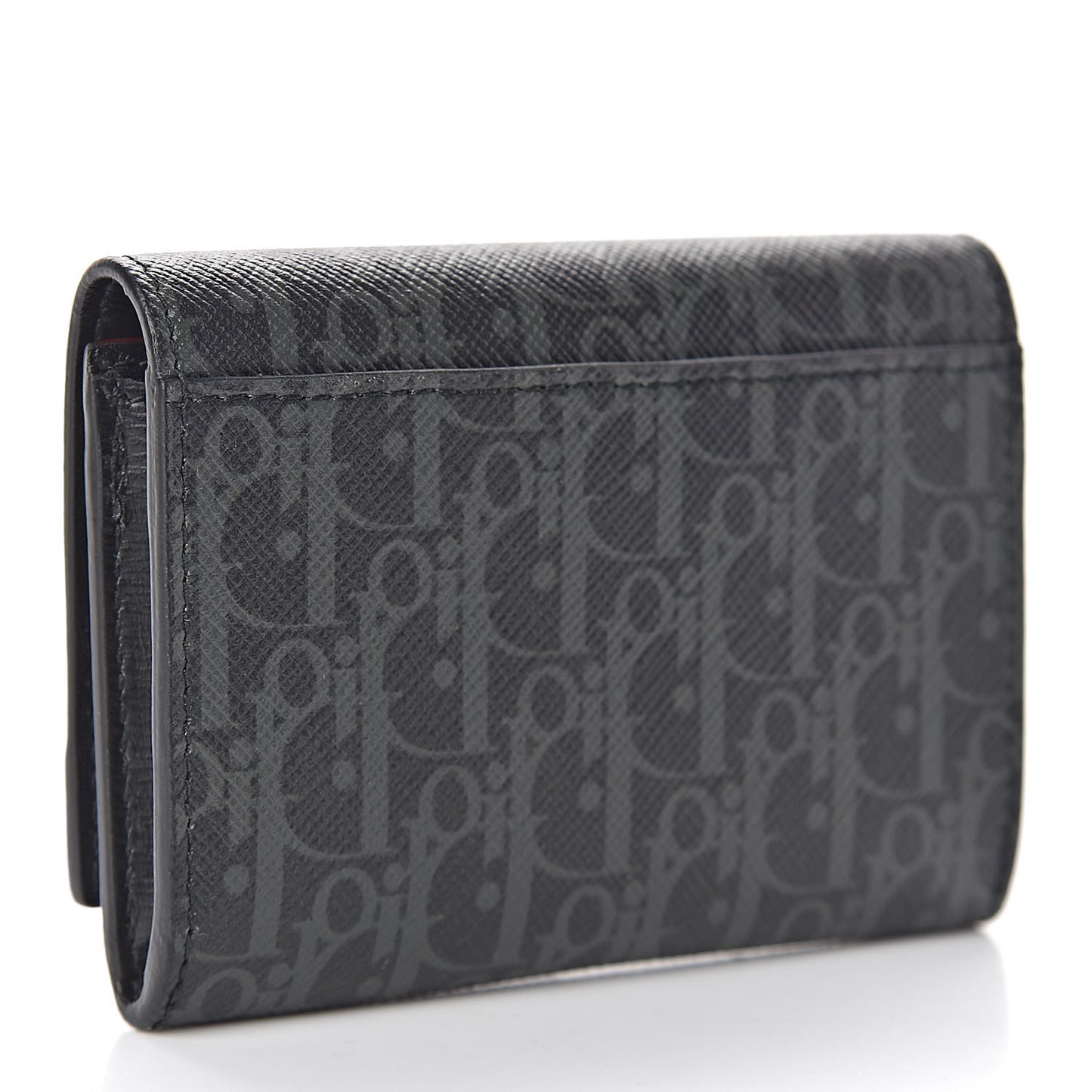 HOMME Monogram Coated Canvas Card Holder Grise