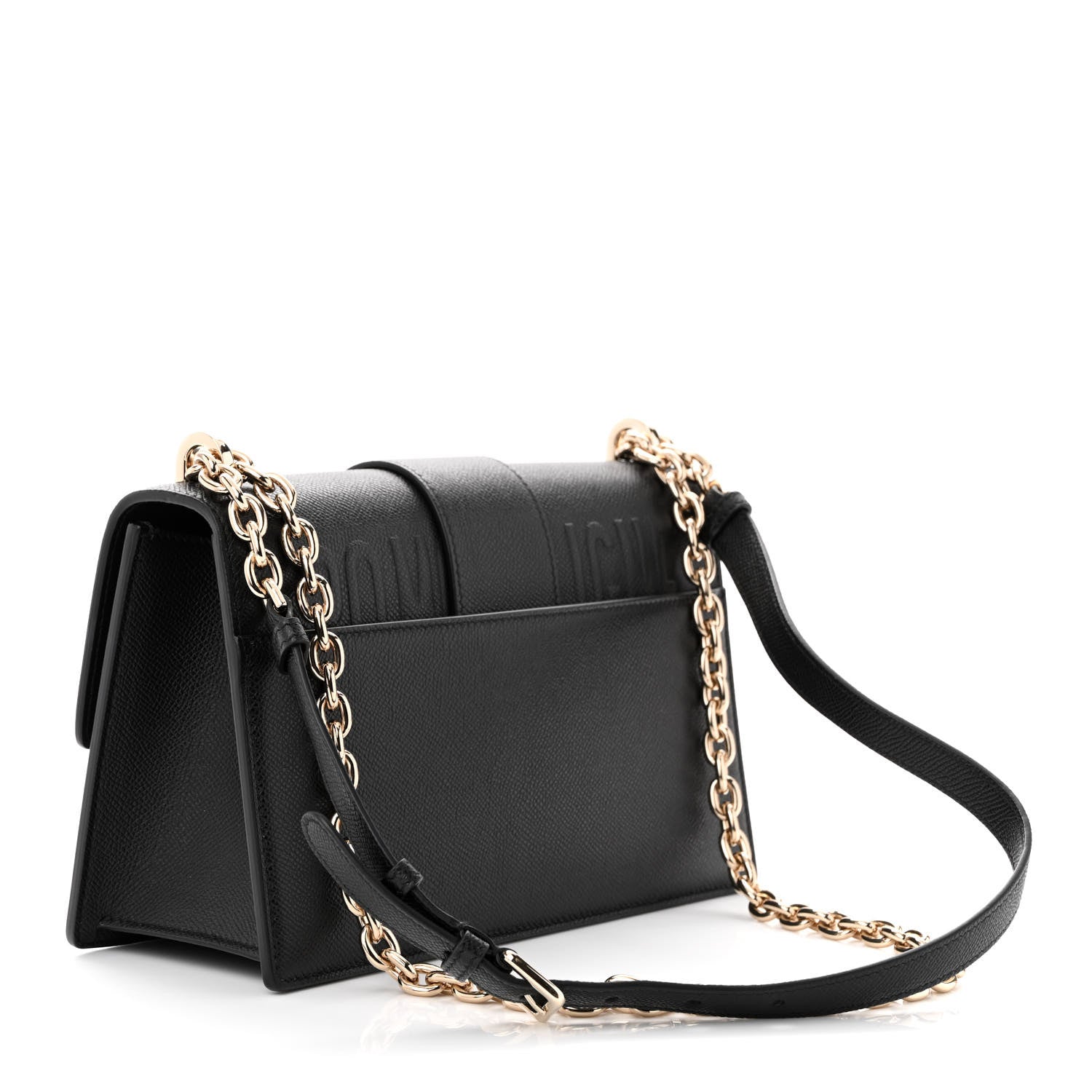Christian Dior Grained Calfskin Embossed 30 Montaigne Chain Flap Bag Black 3 of 10