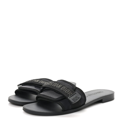 Christian Dior Technical Stretch Fabric Camouflage Dio(r)evolution Slide Sandals 39 Black Military 3 of 10