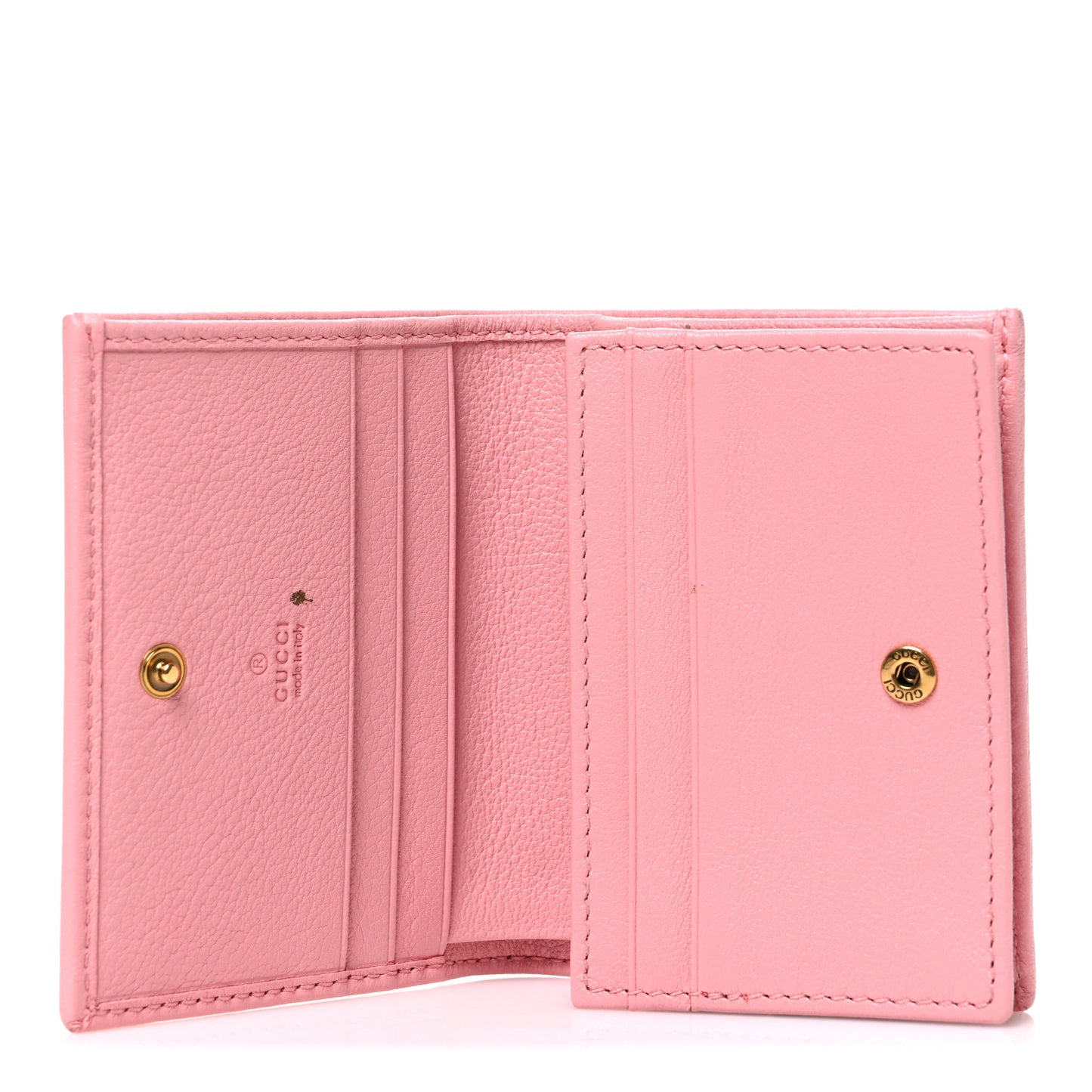 Wonka Grain Calfskin Diana Card Case Wallet Wild Rose