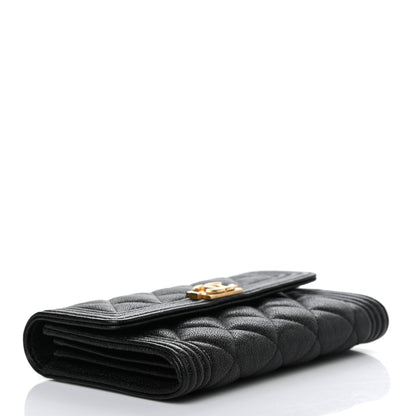 Chanel Caviar Quilted Medium Boy Flap Wallet Black 4 of 7