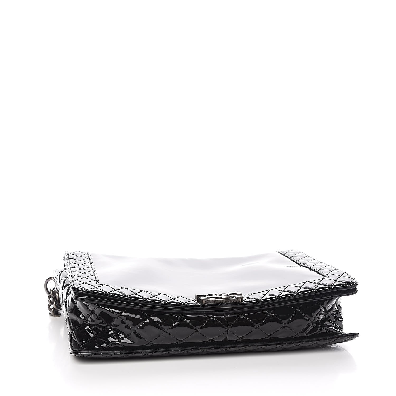 Chanel Patent Large Boy Reverso Flap Black 4 of 10