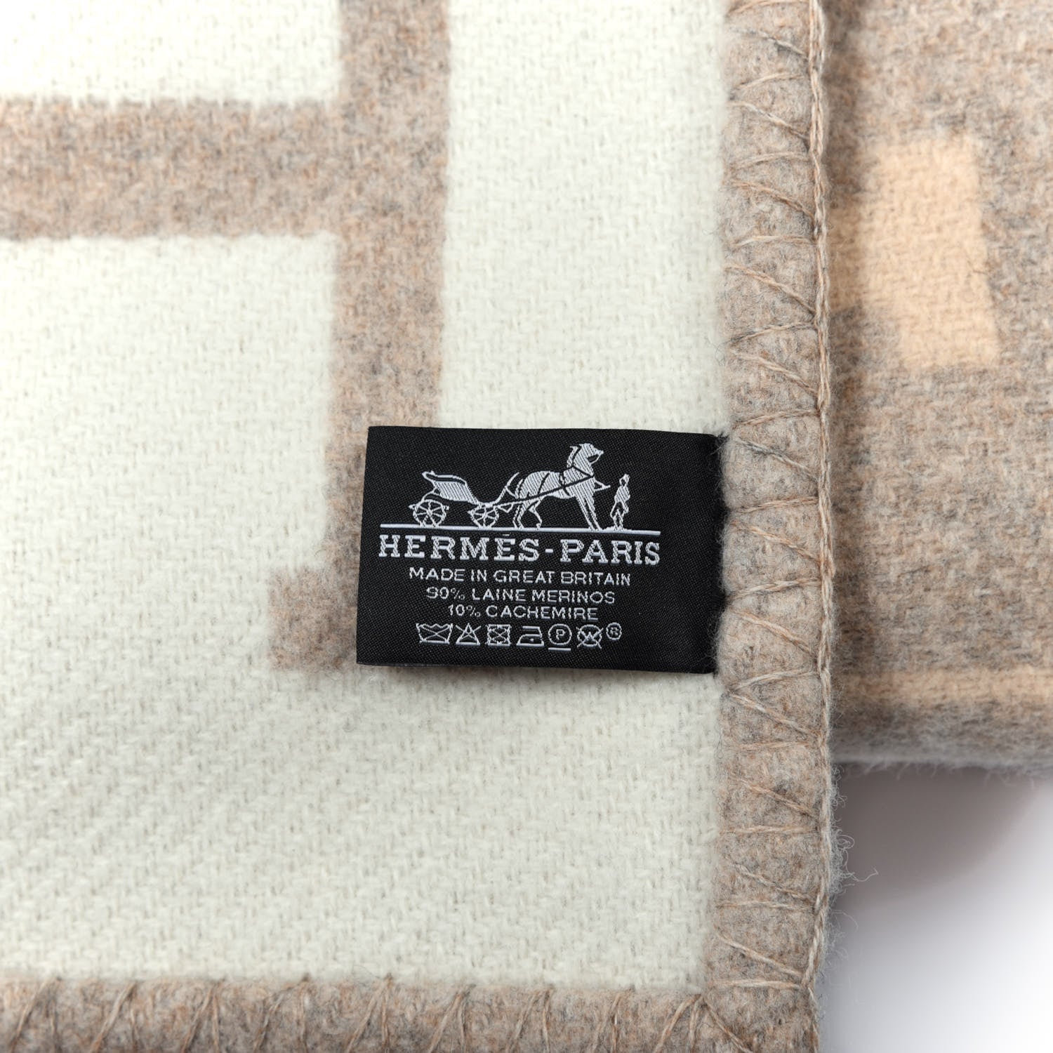 Hermes Wool Cashmere Avalon III Blanket Coco Camomille 2 of 3
