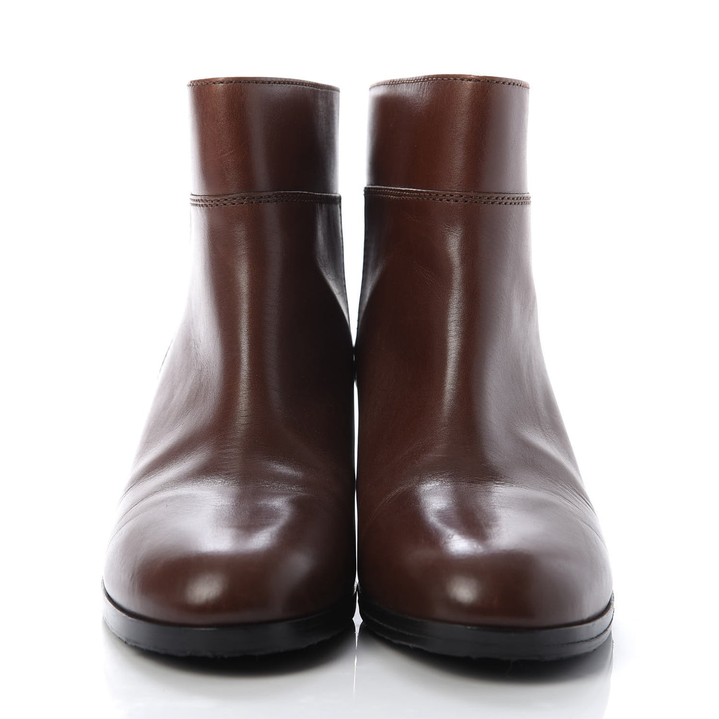 Lambskin CC Ankle Boots 40.5 Marron
