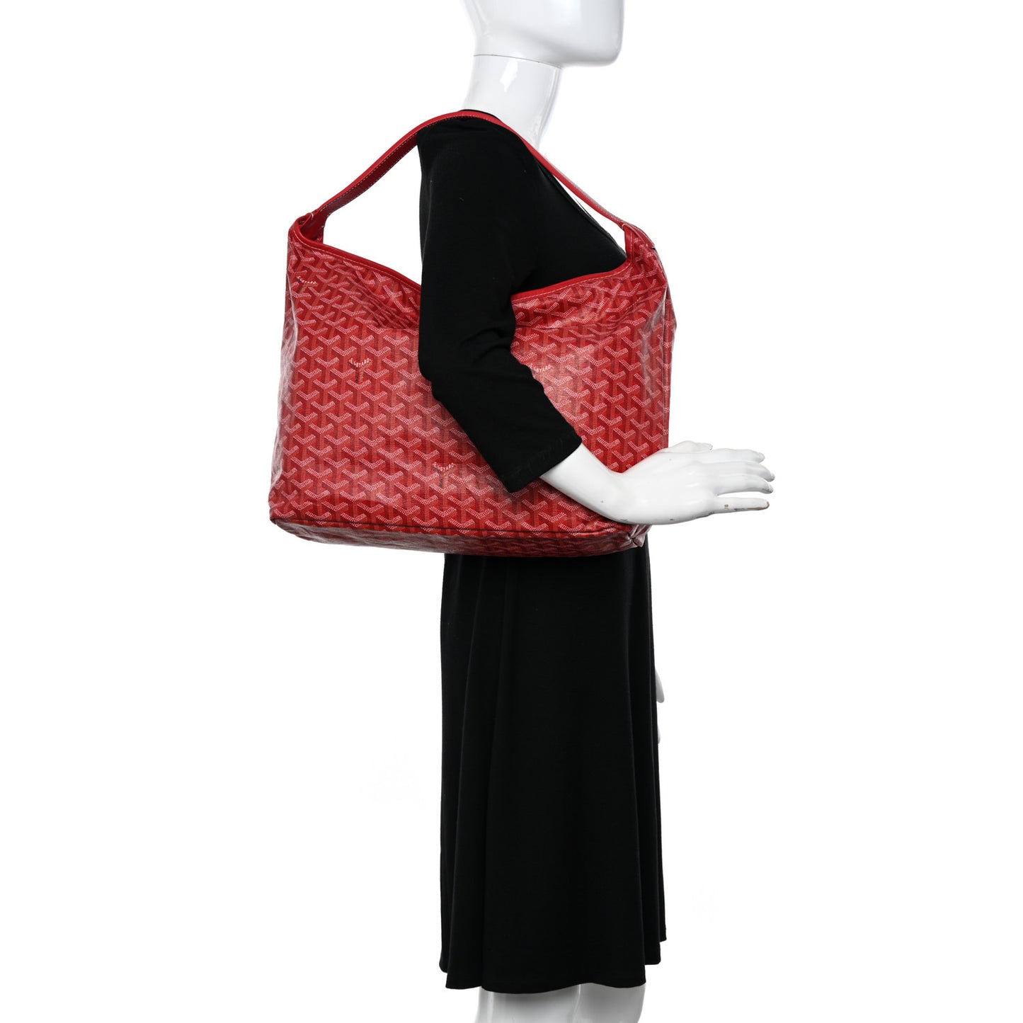 Goyardine Fidji Zip Hobo Red