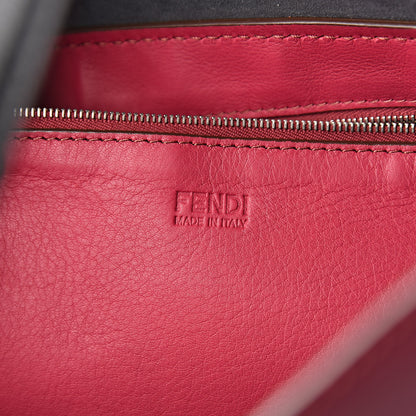 Fendi Vitello Small Shopper Tote Amarena Black Asfalto 6 of 9