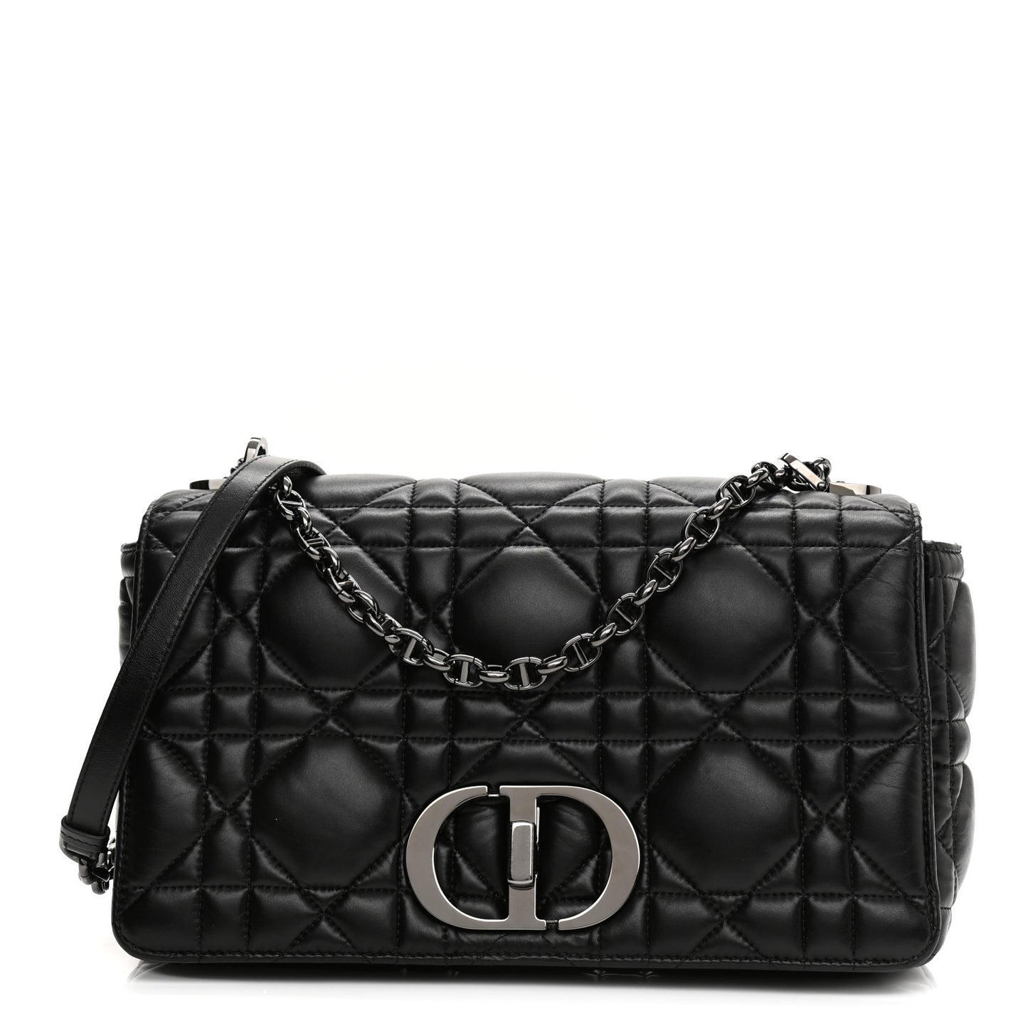 Calfskin Macrocannage Large Caro Bag Black
