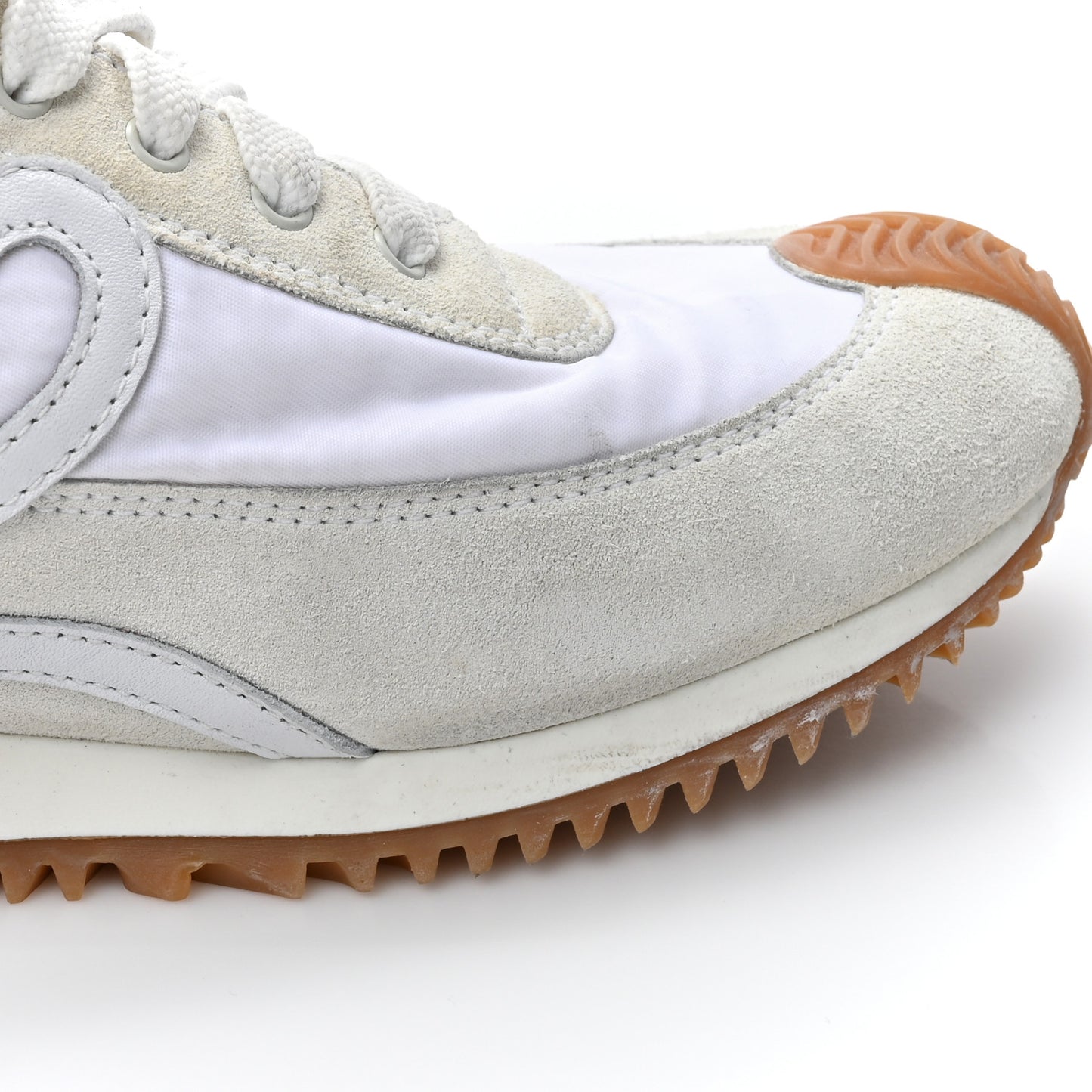 Nylon Suede Flow Runner High Top Sneakers 38 White