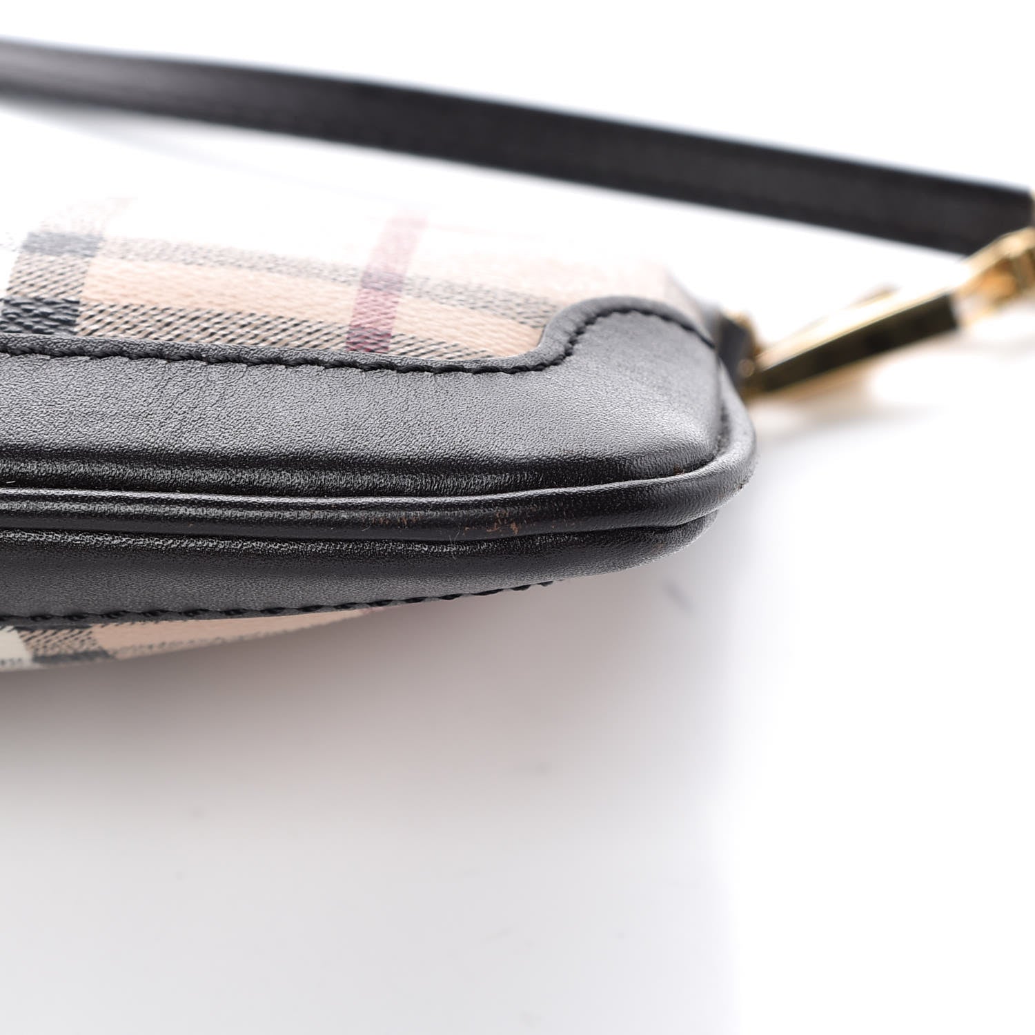Burberry Haymarket Check Small Peyton Crossbody Clutch Bag Chocolate 8 of 8